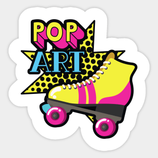 Pop Art - Roller Skates Sticker